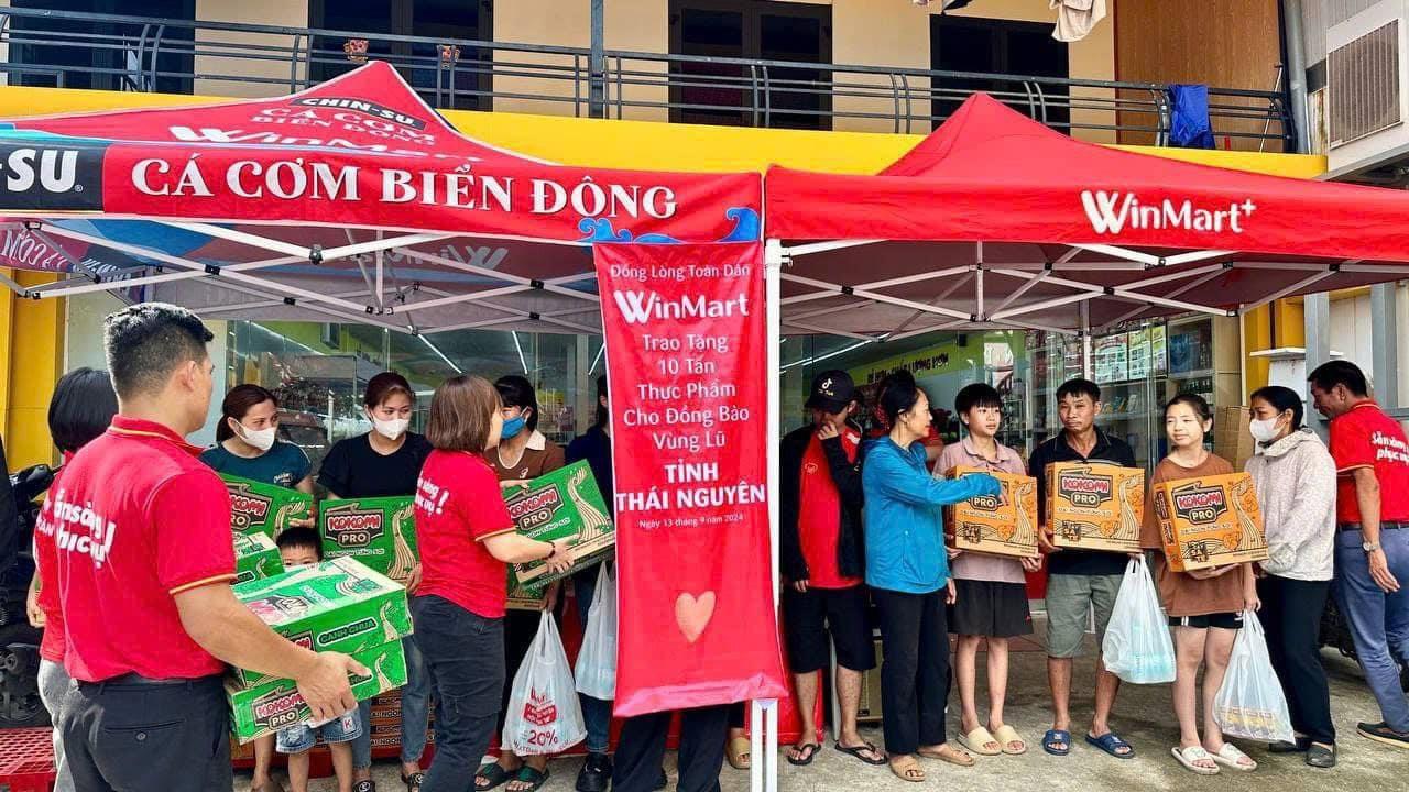 Hệ thống WinMart tài trợ thực phẩm hỗ trợ tỉnh Thái Nguyên