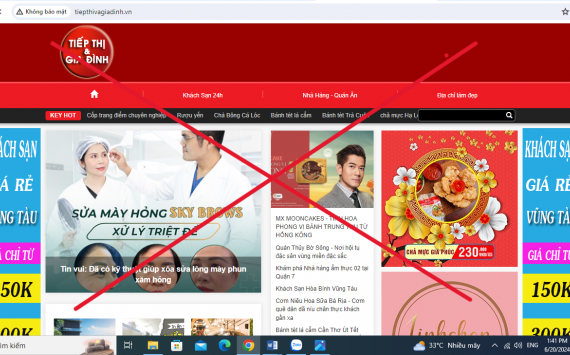 Cơ quan chức năng tiếp tục xử lý các website mạo danh Tạp chí Tiếp thị & Gia đình